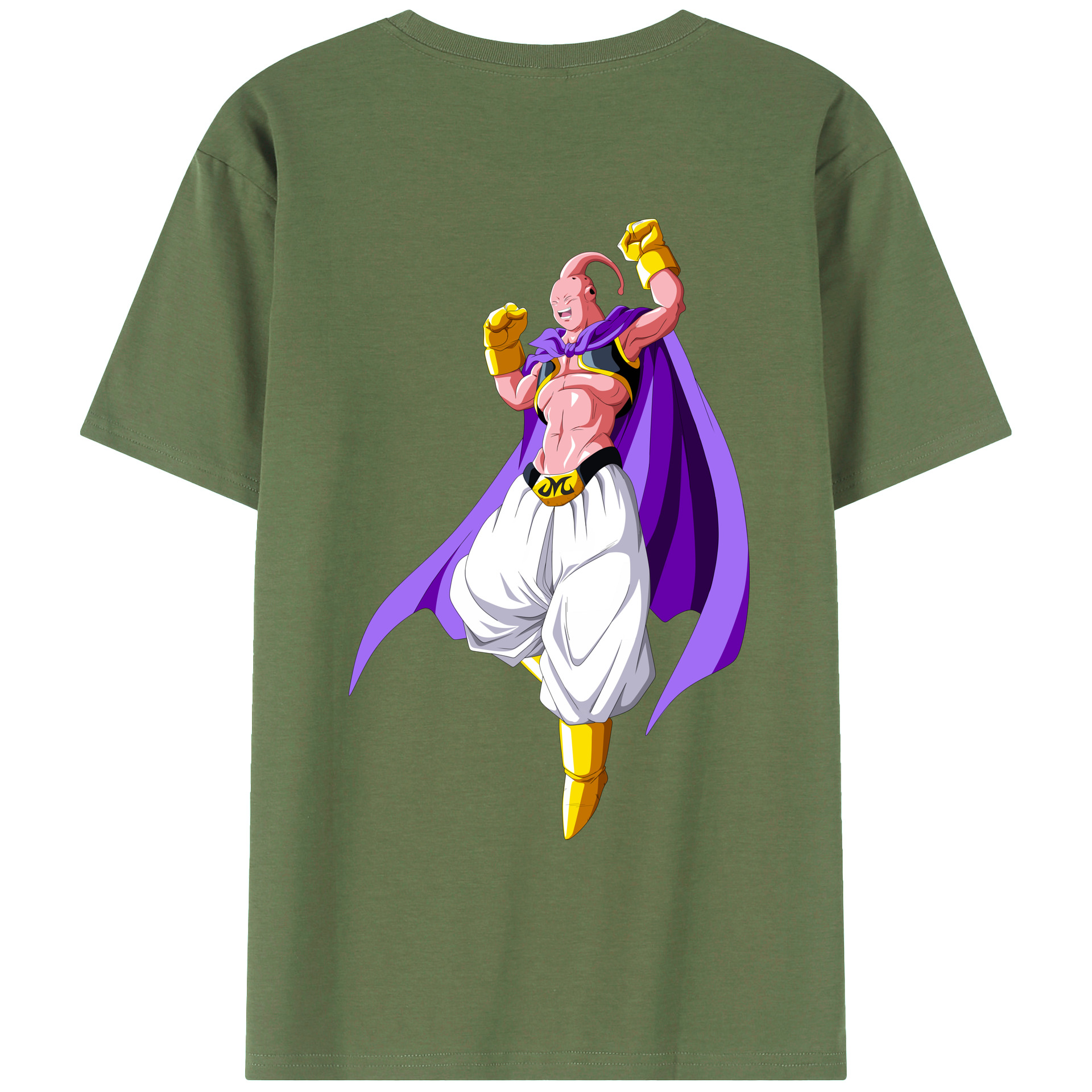 （画像用） ドラゴンボール 魔人ブウ DRAGON BALL Majin Buu 綿100％ メンズ半袖Tシャツ（バックプリント） 通気性